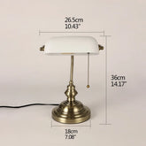 Desk lamp Table Light glass banker‘s lamp zipper switch for bedroom home stuy restaurant library office light night lamp by Home for Health and Beauty