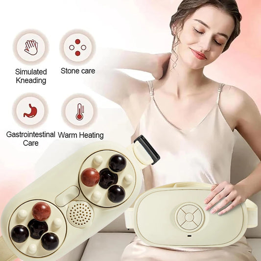Electric Abdominal Massager With Heat Light Kneading 3 Speed