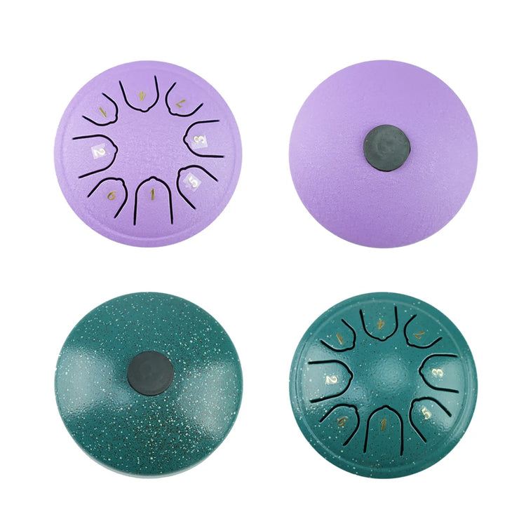 DT4 Eight Tone Steel Tongue Drum With Drumsticks And Accessories by Home for Health and Beauty