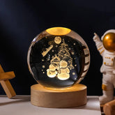 3D Moon Crystal Ball Astronomy Galaxy Solar System Saturn Luminous Balls Snow Glass Globe Night Light Home Desktop Decoration solar system sphere stand globe earth gyro ball planet by Home for Health and Beauty