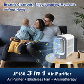 Air Purifier With HEPA Activated Carbon Nightlight Fragrance Sponge by Home for Health and Beauty