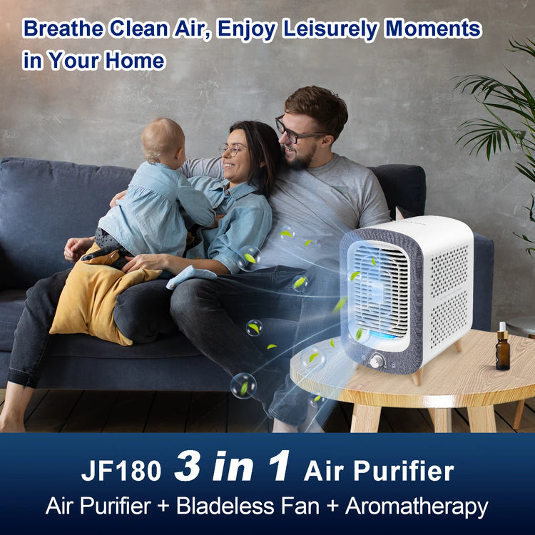 Air Purifier With HEPA Activated Carbon Nightlight Fragrance Sponge by Home for Health and Beauty