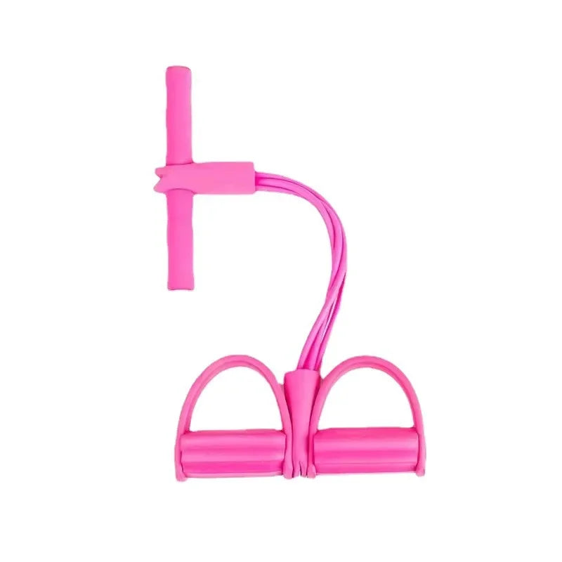 4 Tube Resistance Bands Latex Pedal Exerciser Sit-up Pull Rope Expander