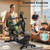 Recumbent Exercise Bike for Home,Magnetic Staionary Bike with Adjustable Seat,350LB Capacity,LCD Monitor by Home for Health and Beauty