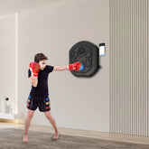 Intelligent Music Boxing Training Machine, Wall Mount Bluetooth Boxing Wall Target Punch Trainer w/Gloves&LED Light for Home Gym by Home for Health and Beauty