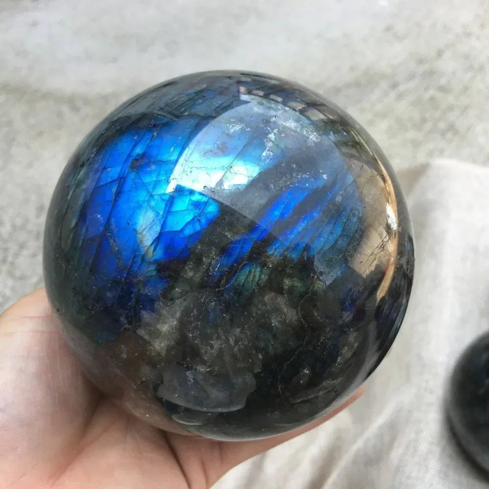6-10cm Labradorite Ball Sphere Home Decoration Crafts High Quality Natural Smooth Stone Crystals and Stones Healing Ball by Home for Health and Beauty
