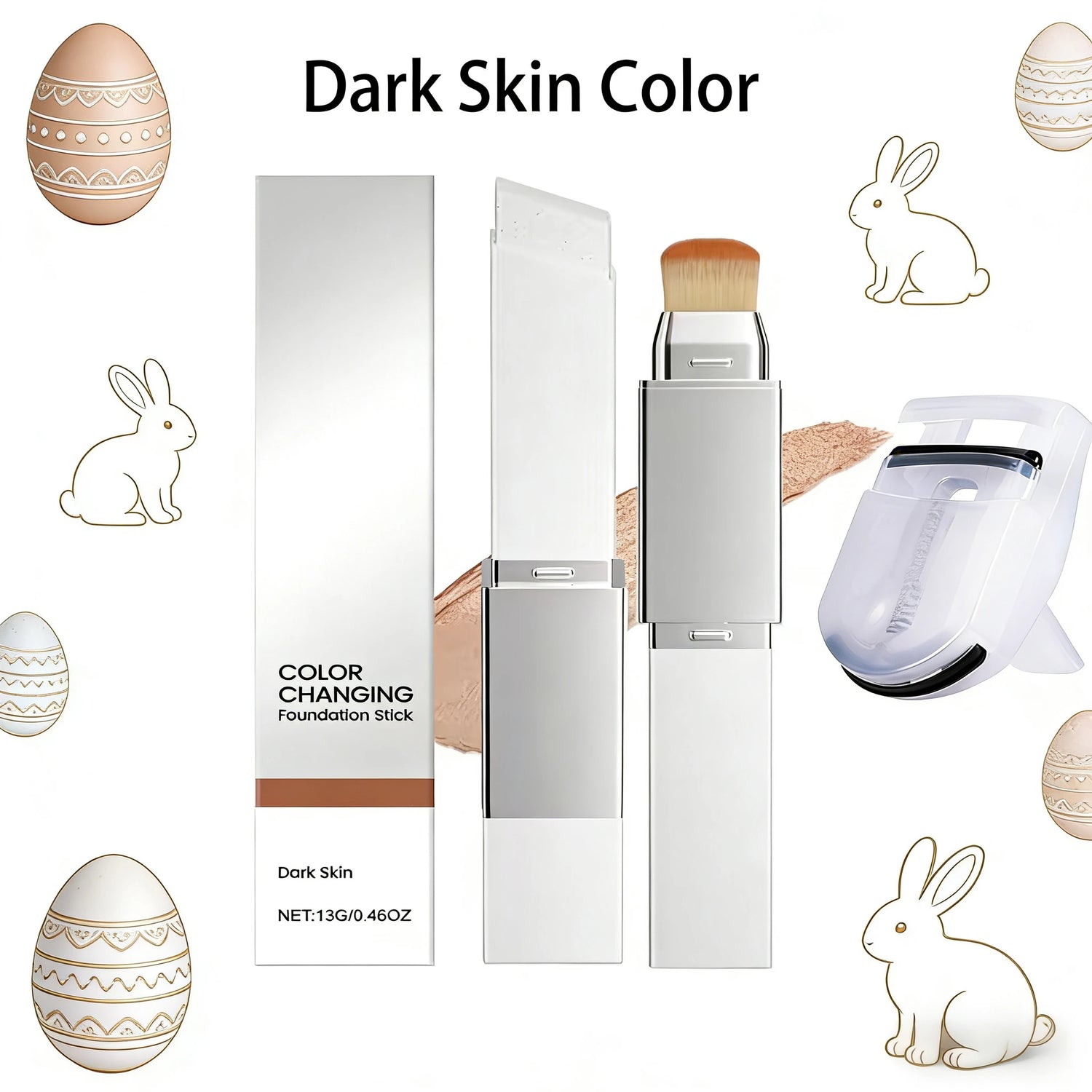 2-in-1 concealer foundation stick, covers dark circles, waterproof and sweatproof, creates the ideal flawless makeup look by Home for Health and Beauty