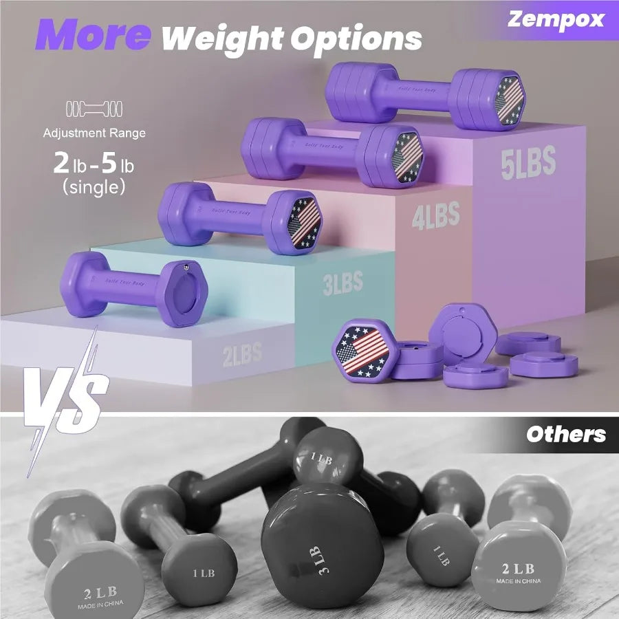 Adjustable Dumbbell Set 2 Pack For Strength Training