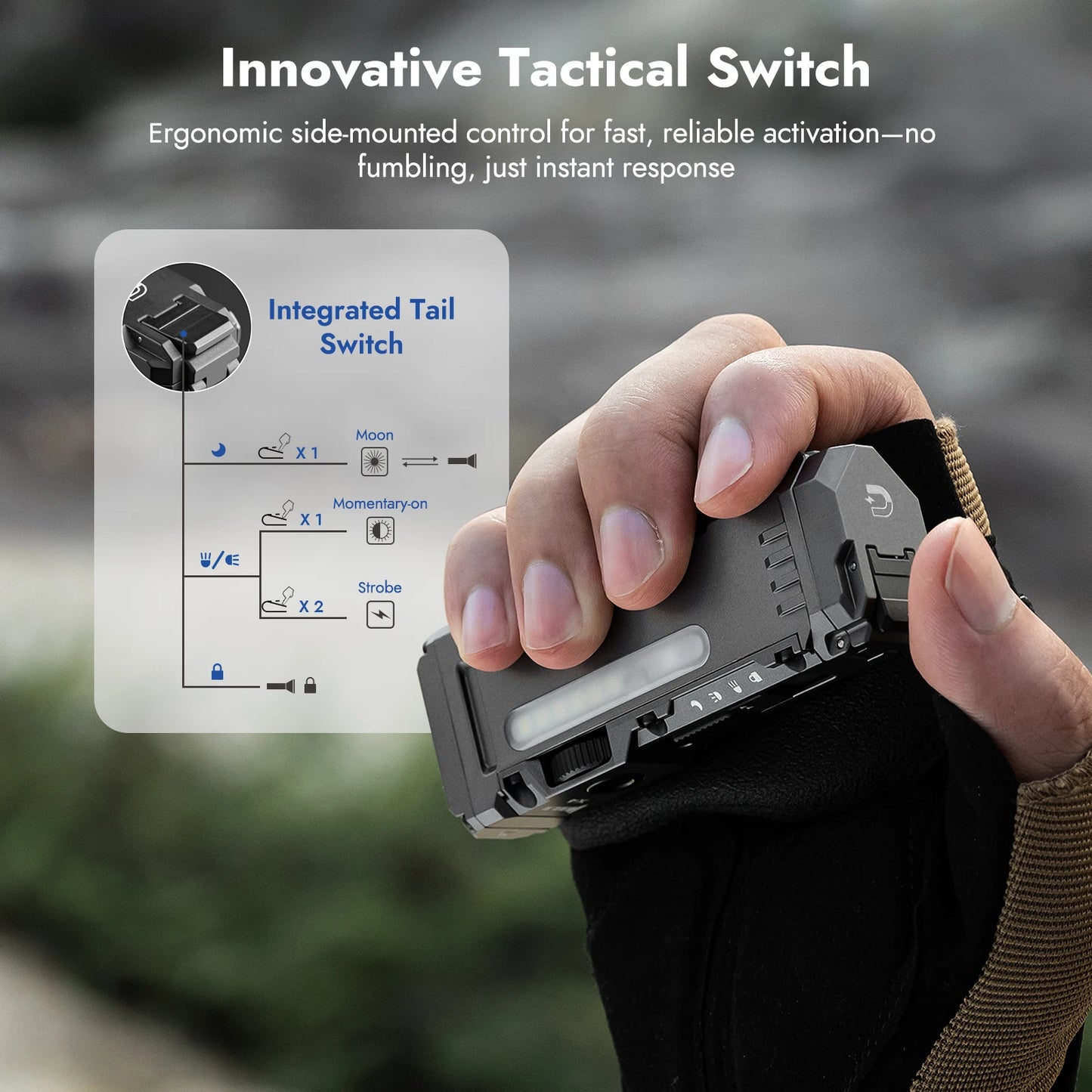 WUBEN X4 RGB LED Flashlight With Magnetic Tail Switch