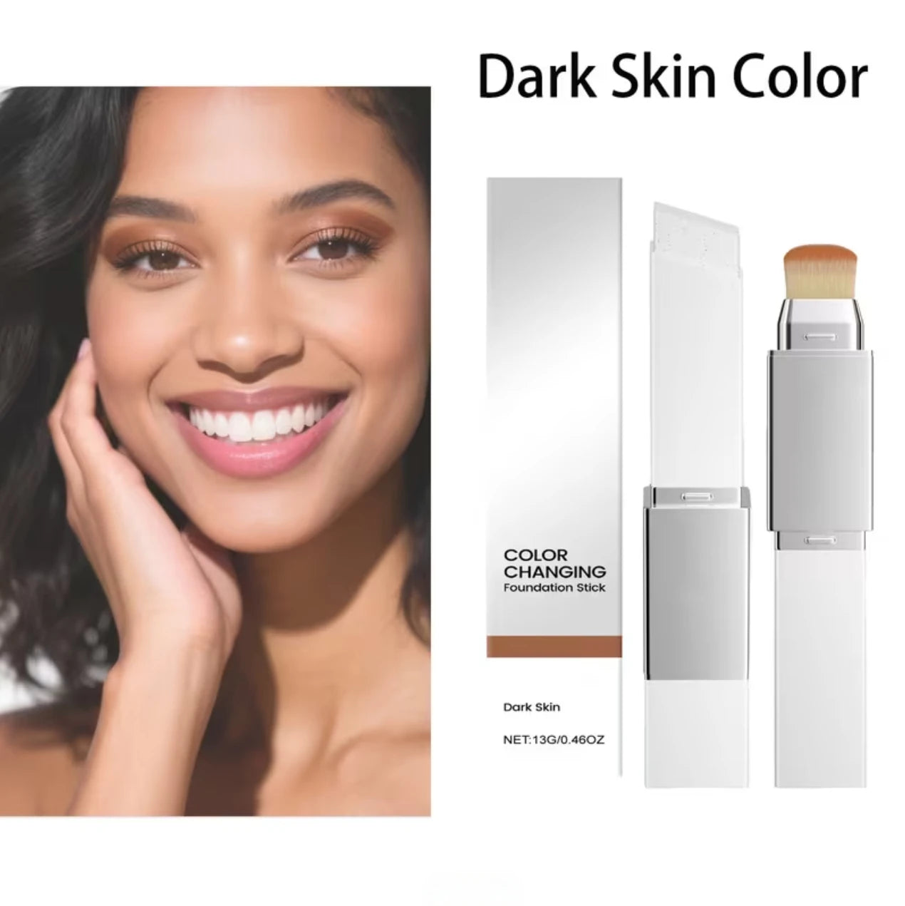 2-in-1 concealer foundation stick, covers dark circles, waterproof and sweatproof, creates the ideal flawless makeup look by Home for Health and Beauty