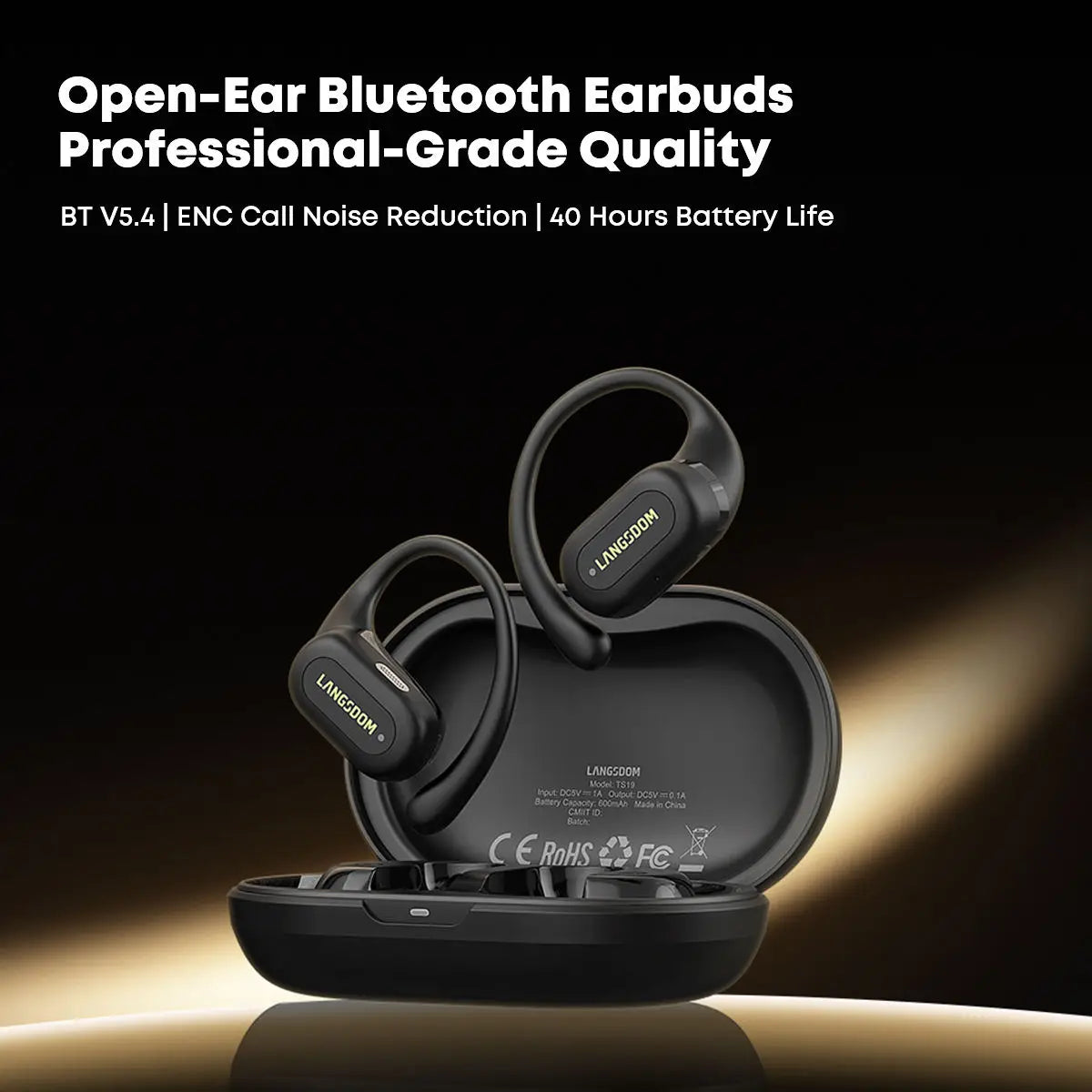 Bone Conduction Headphones Mini TWS True Wireless Earphones Similar With Pro Air Earhook Sport Earphone by Home for Health and Beauty