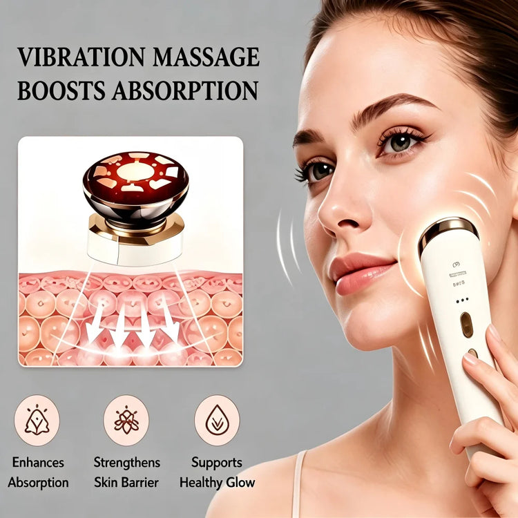 3 in 1 Red Light Handle Facial Device Portable V Shaped Face Lifting Slimming Massager for Neck Skin Tightening Anti-Aging Skincare Tool For Women Travel Home Use Gift by Home for Health and Beauty