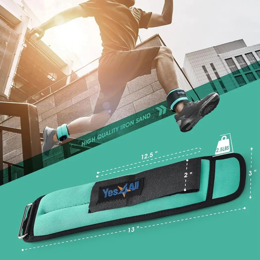 Adjustable Wrist And Ankle Weights 1 To 10 Lbs Fitness