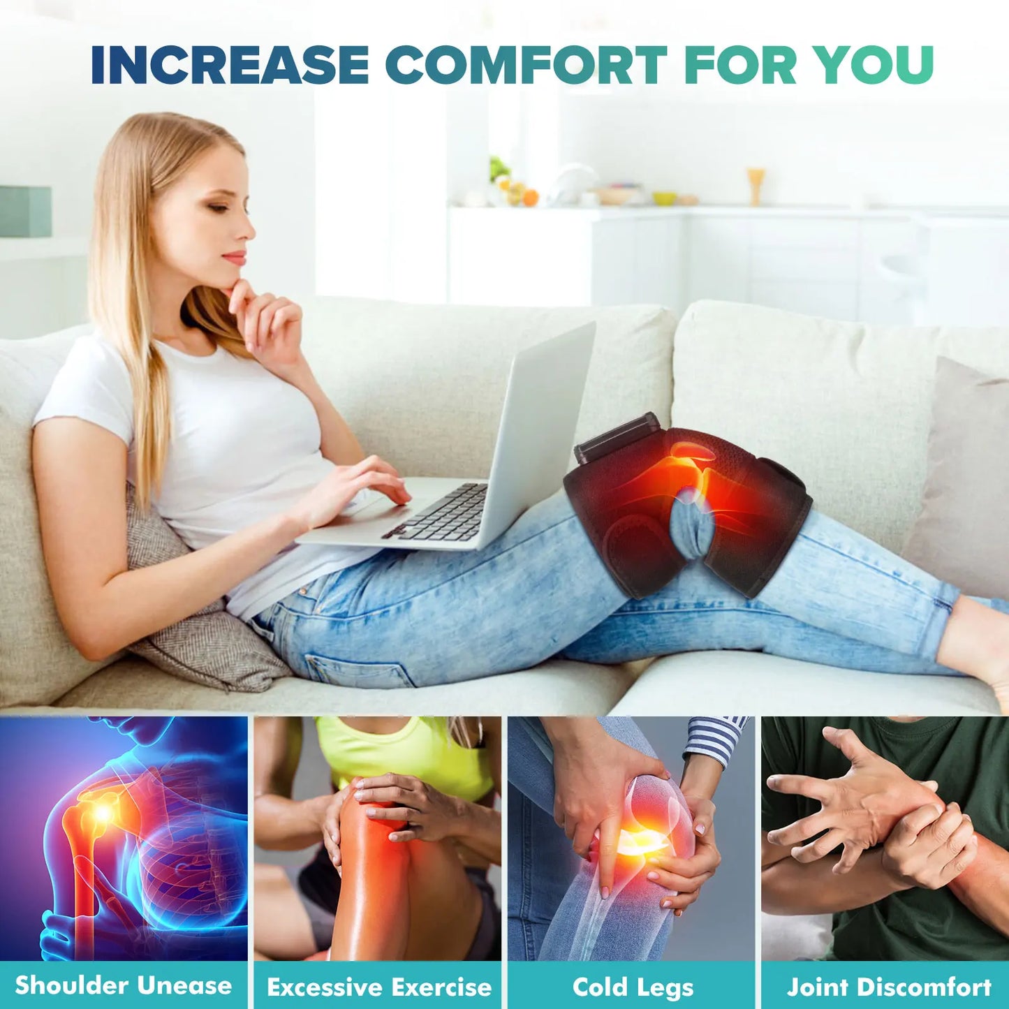 LeG Intelligent Electric Heating Knee Protection Massage Device