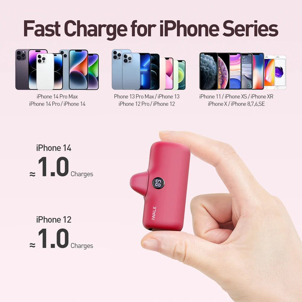 Capsule Power Bank Mini Portable Wireless Charger