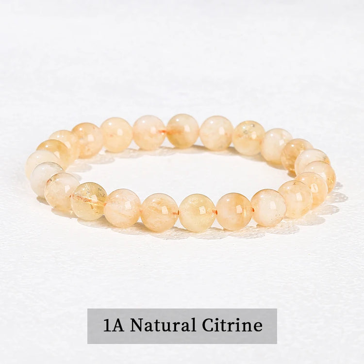 JD Natural Stone Beads Bracelet Amethyst Tiger Eye Crystal Quartz Agate Gem Beads Bangles Women Men Reiki Healling Jewelry Gift by Home for Health and Beauty