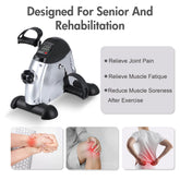 Mini Pedal Exercise Bike Under Desk Bicycle Trainer Fitness Cycling Portable LCD Display Arm Leg Fitness Equipment Home Office by Home for Health and Beauty