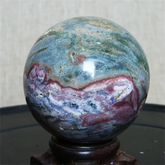 1pc Ocean Jasper Sphere, Crystal Collection by Home for Health and Beauty
