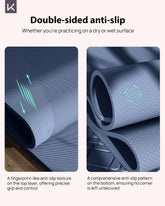 Extra Wide 32" Yoga Mat, 7mm Thick Non-Slip Eco-Friendly for Pilates and Fitness by Home for Health and Beauty