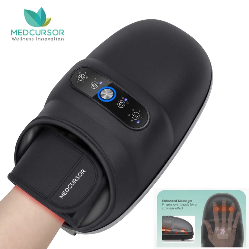 Wireless Hand Massager With Air Compression Palm Acupoint Massage by Home for Health and Beauty
