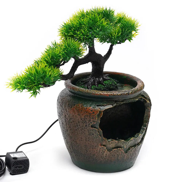 Desktop Fountain Relaxation Waterfall With LED Light Feng Shui by Home for Health and Beauty