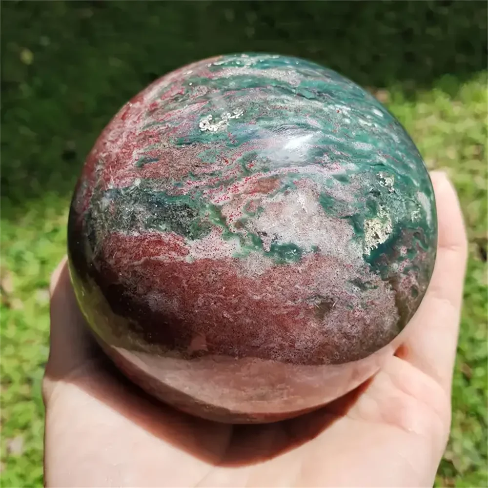 1pc Ocean Jasper Sphere, Crystal Collection by Home for Health and Beauty