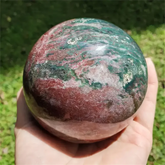 1pc Ocean Jasper Sphere, Crystal Collection by Home for Health and Beauty
