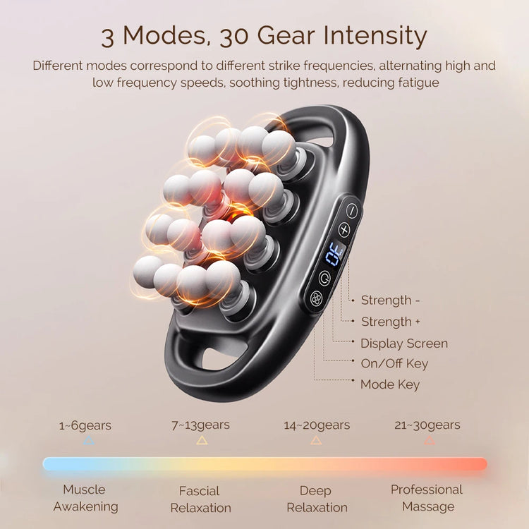Foreverlily Fascia Gun High Frequency Vibration Massager Back Waist Shoulders by Home for Health and Beauty