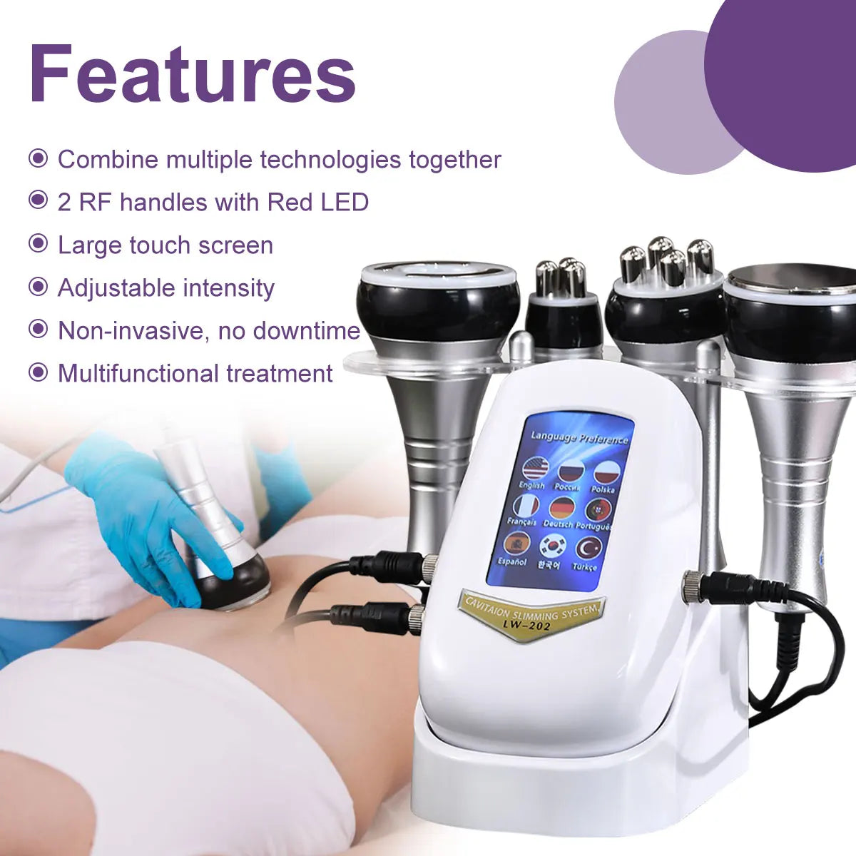 4 in 1 Cavitation Body Slimming Facial Massager Compact Design