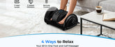 Electric Foot Calf Massager Shiatsu Massage Tools 3 Levels Deep Tissue Washable Cover Hot Compress Vibrator Machine Foot Relax by Home for Health and Beauty