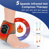 Electric Ankle Massager Vibration Therapy Relieves Tenosynovitis Pain Wrap Foot Ankle Joint Protection Relax Wrist Brace by Home for Health and Beauty