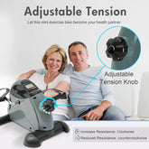 Mini Under Desk Pedal Exerciser Bike Multi-Function Motorized Digital With LCD Screen Display for Leg Arm and Knee for Elderly by Home for Health and Beauty