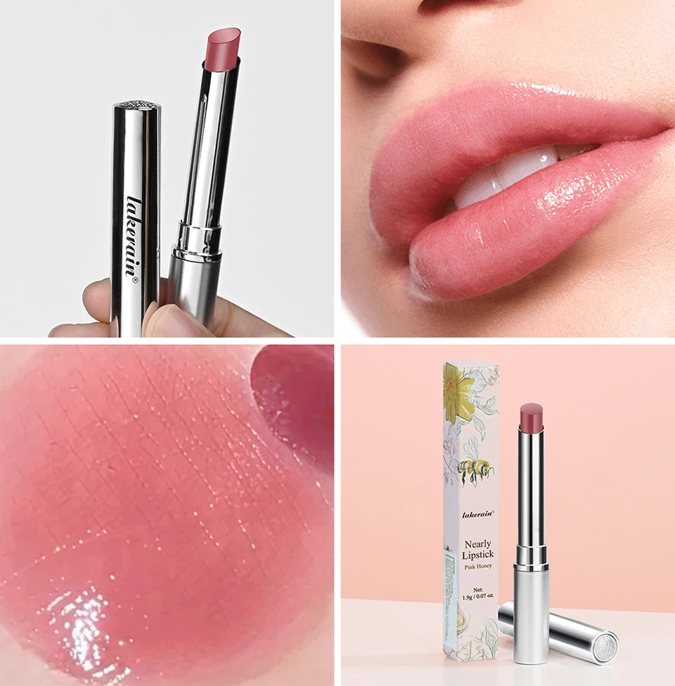 Lakerain Nearly Lipstick Lip Balm Natural Color Creamy Texture Long Lasting Moisturizing Nourishing Lip Care Gloss Cosmetic by Home for Health and Beauty