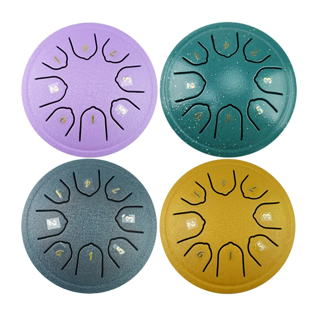 DT4 Eight Tone Steel Tongue Drum With Drumsticks And Accessories