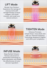 Three in one red light facial and neck beauty device, a skincare tool that eliminates skin swelling and tightens the skin by Home for Health and Beauty