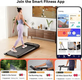 2-in-1 Home/Office 2.5 HP Walking Treadmill,mini Treadmills for Small Spaces with APP & Remote Control by Home for Health and Beauty