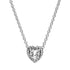 925 Sterling Silver Bow Heart Necklace Zircon Charm Gift by Home for Health and Beauty