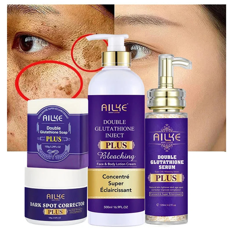 AILKE Glutathione Lighten Body Lotion, Moisturizing, Hydration, Even Skin tone, Improve Dark & Black Skin, Support Private logo by Home for Health and Beauty