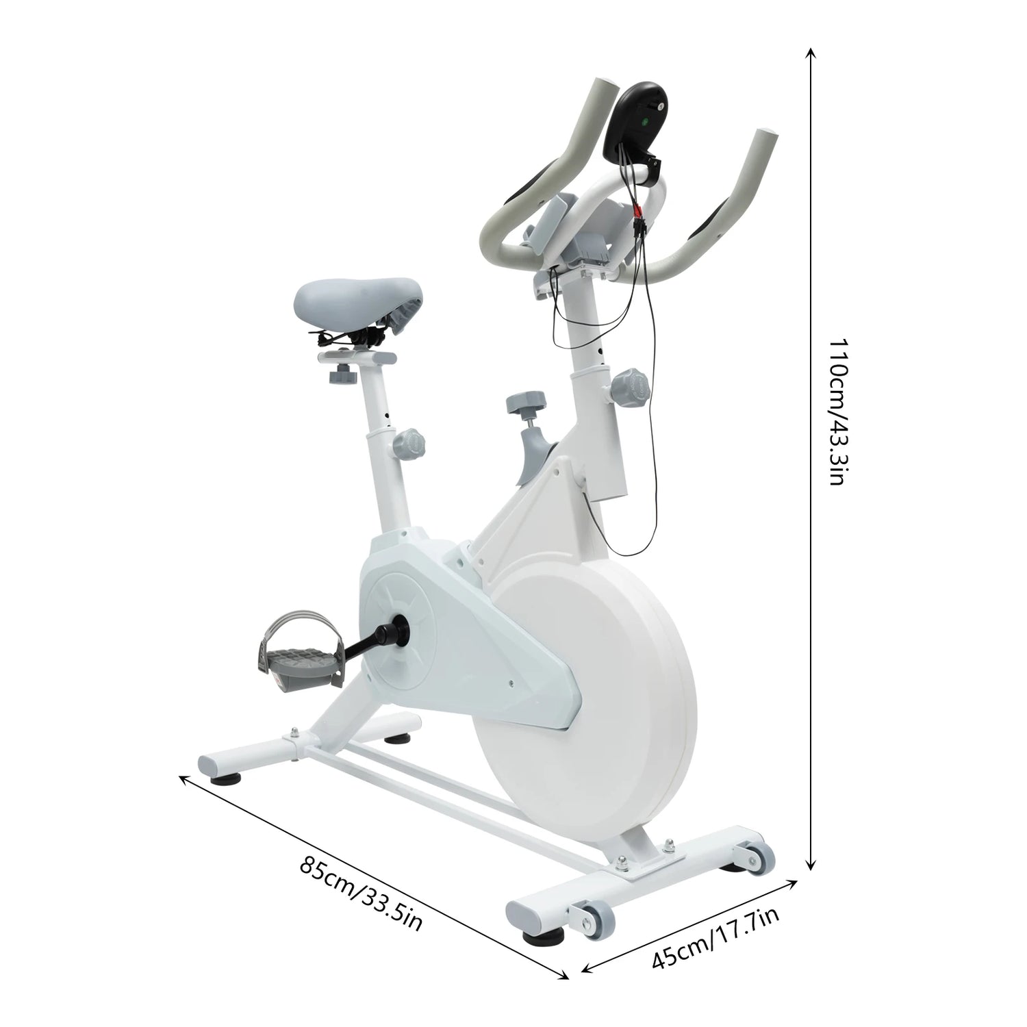 Indoor Cycling Exercise Bike With Digital Pulse Display by Home for Health and Beauty