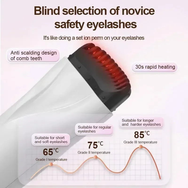 Electric Heated Eyelash Curler 3 Modes Portable Rechargeable