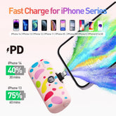 IWALK 4800mAh Mini Capsule Fast Charging Power Bank Portable Pocket 20W Fast Charging Emergency Suitable for iPhone Lightning by Home for Health and Beauty