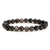 JD Natural Stone Beads Bracelet Amethyst Tiger Eye Crystal Quartz Agate Gem Beads Bangles Women Men Reiki Healling Jewelry Gift by Home for Health and Beauty