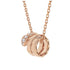 Rose Gold Serpenti-Style Coiled Pendant Necklace with Diamond Accents by Home for Health and Beauty