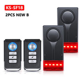 Wireless Vibration Bike Alarm With Remote Control Anti-Theft Alarm 110dB Loud Bike Door Window Alarm Home Safety System by Home for Health and Beauty