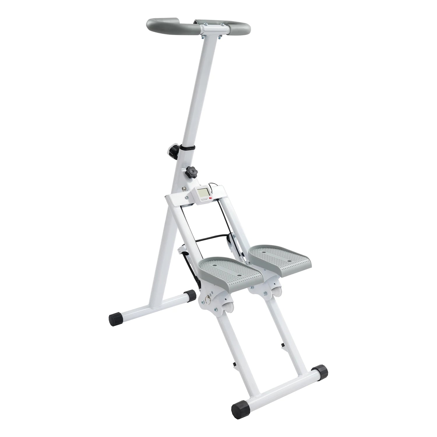 White/Black Folding Stair Stepper for Home Gym Exercise| Full-Body Workout Vertical Climber| Cardio Stepper by Home for Health and Beauty