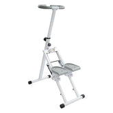 White/Black Folding Stair Stepper for Home Gym Exercise| Full-Body Workout Vertical Climber| Cardio Stepper by Home for Health and Beauty