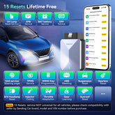 Auto Scanner Full System Lifetime Free 15 Reset CAN-FD Bi-directional ECM TCM ABS Car Diagnostic Tools by Home for Health and Beauty