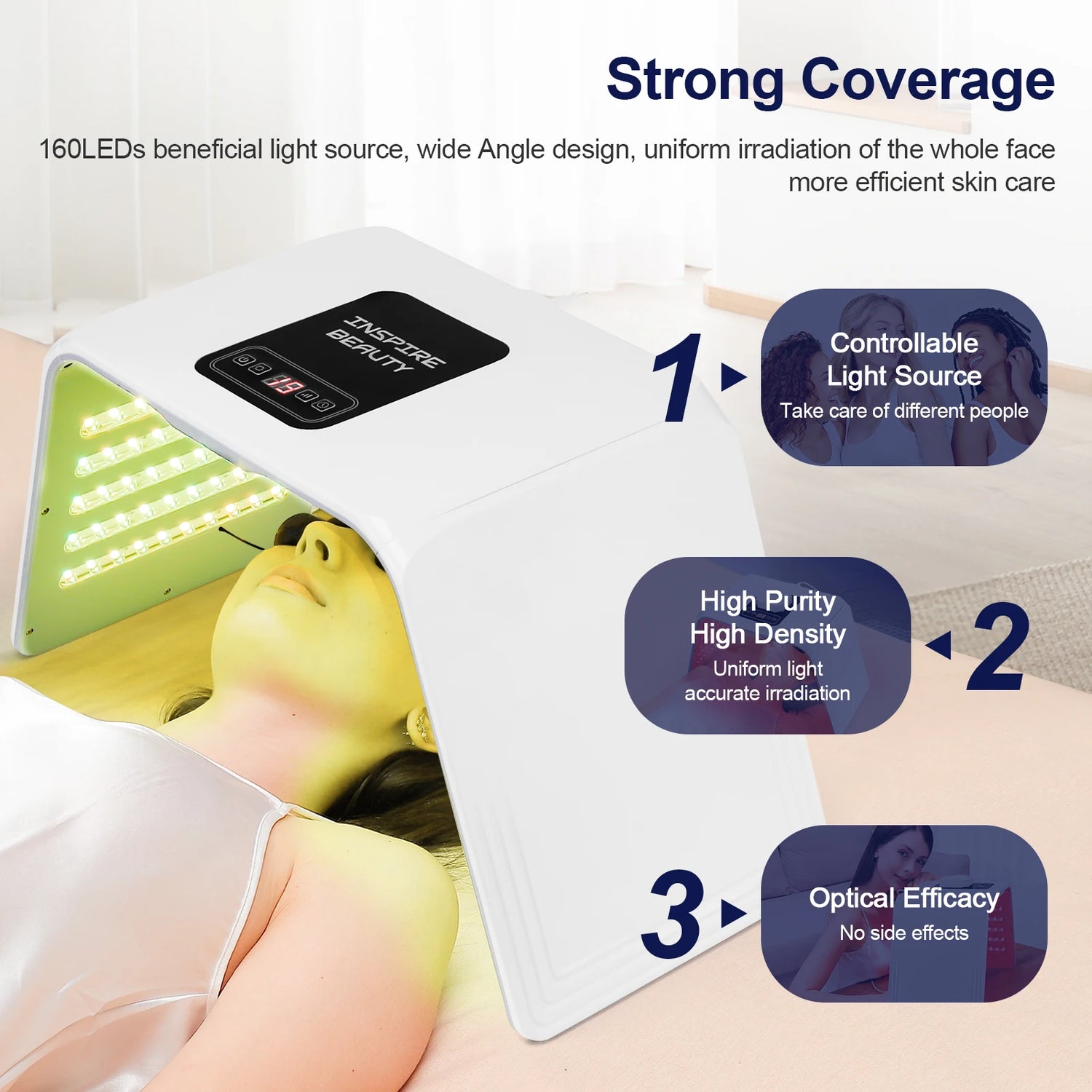 7 Colors LED Photon Machine Foldable Skin Care Equipment Skin Rejuvenation Light Facial Body Beauty Machines For Skin Care by Home for Health and Beauty