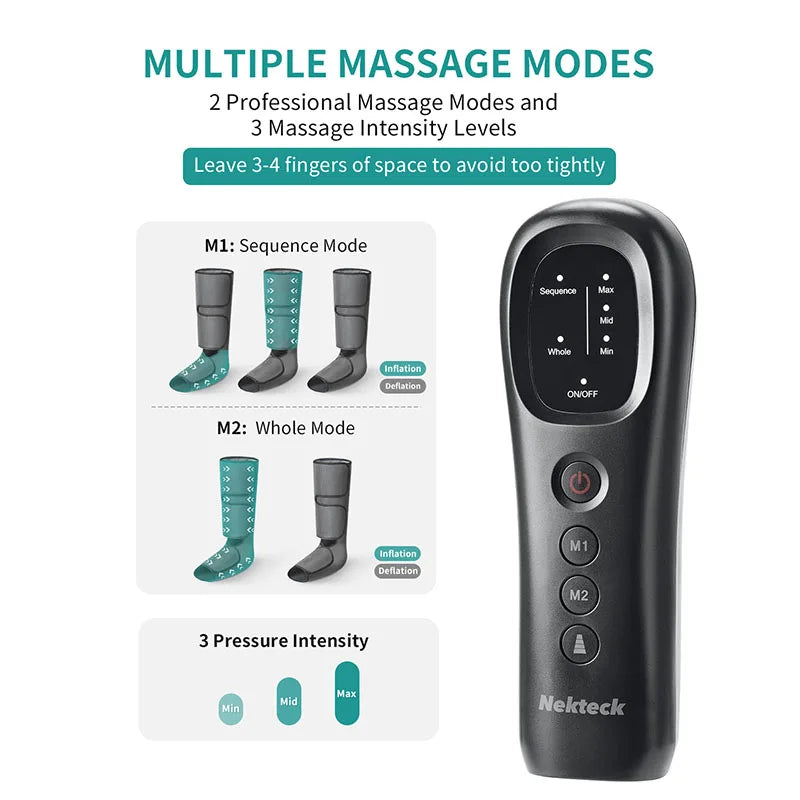 Leg Massager Calf Wrap Air Compression Massage by Home for Health and Beauty