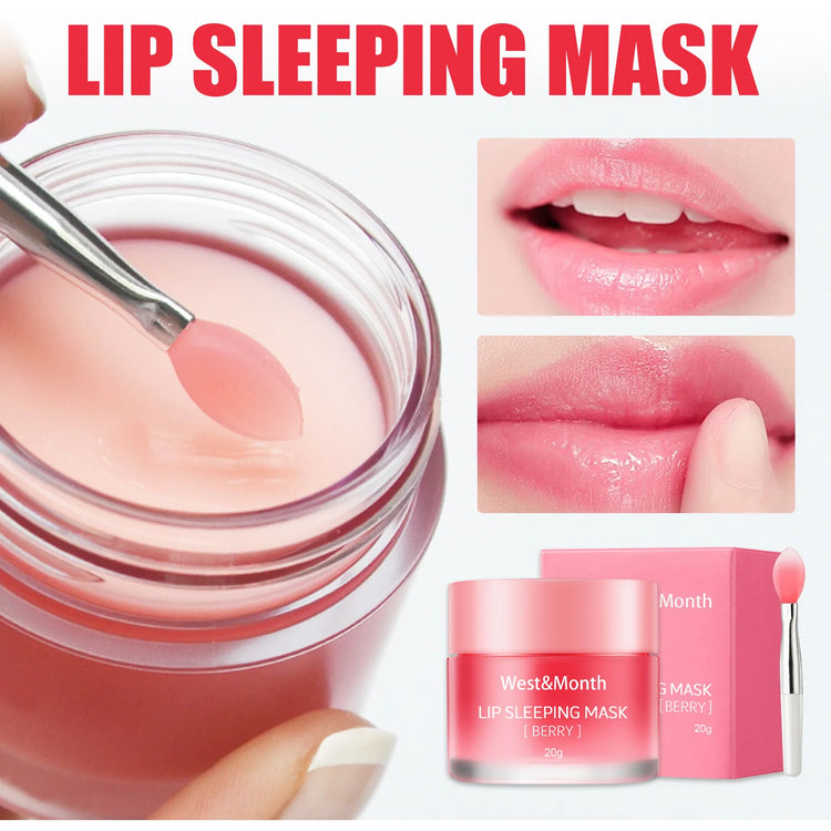 West&Month Lip Sleeping Mask Soften Cracking Lip Dead Skin Remover Dry Lips Treatment Exfoliant for Lips Nourish Jelly Lip Mask by Home for Health and Beauty